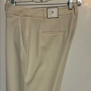 White House Black Market Cream Boot Cut Pants size 8